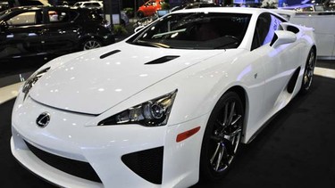 A Lexus LFA Supercar at the Vancouver Auto Show.