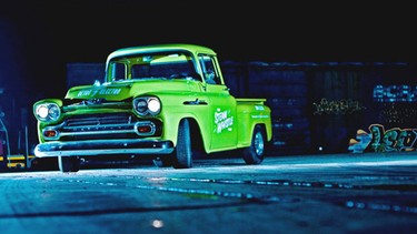 The Retro Electro 1958 Chevrolet pickup is an electric vehicle using a battery powered 100 horsepower electric motor for motivation.