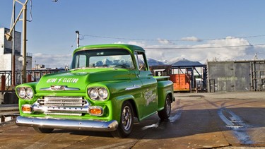 The Retro Electro 1958 Chevrolet pickup is an electric vehicle using a battery powered 100 horsepower electric motor for motivation.