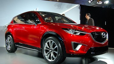 The 2012 Mazda CX-5 on display at the 2011 New York International Auto Show on April 20, 2011.