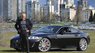 Bard on the Beach's Christopher Gaze with a 2011 Jaguar XKR in Vancouver, BC.