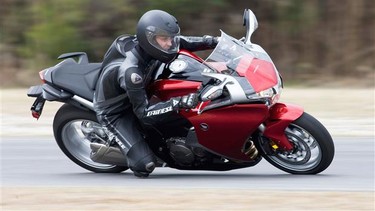 David Booth on a 2012 Honda VFR1200 at the Honda Media launch in Savannah, Georgia