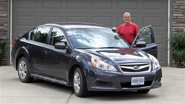 Jeff Plimmer test drove the 2011 Subaru Legacy and was impressed with the interior space, which was adequate for his large dog and golf clubs.