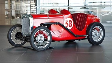 Austin Ulster on display at McLaren's Woking Technology Centre, Woking, England.