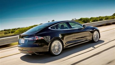 Tesla Model S electric sedan.