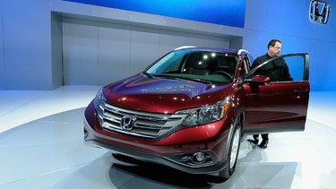 The new Honda 2012 CR-V is unveiled at the LA Auto Show.