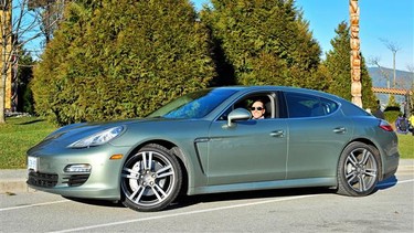 TV/Radio host Michael Eckford with the 2012 Porsche Panamera S Hybrid in Vancouver, B.C.