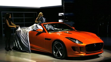 The all-new F-TYPE with special-order Firesand paintwork and equipped with optional 'Design' and both exterior and interior 'Black' packs, made its Auto Show debut at the LA Auto Show.