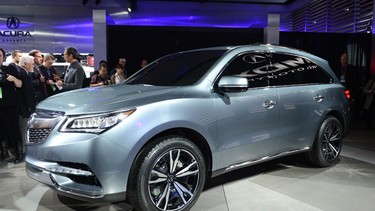 The Acura MDX Prototype is introduced at the 2013 North American International Auto Show in Detroit, Michigan, January 15, 2013.
