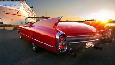 This red 1960 Cadillac Series 62 convertible was a 25th anniversary gift to Miriam Tomlinson from husband Ron who owns a similar car.