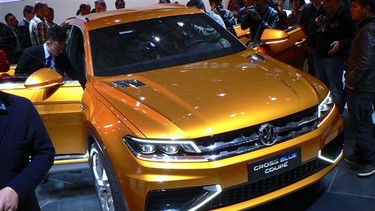 Volkswagen CrossBlue concept at Shanghai auto show 2013.