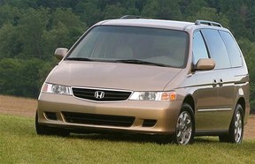 Front air bags on the Honda Odyssey from the 2003 and 2004 model years can inflate without a crash.