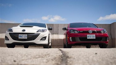 2013 Volkswagen GTI Wolfsburg and 2013 Mazdaspeed3