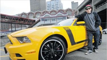 Pho Musician Madchild - Shane Bunting, who performs with hip hop band Swollen Members - loved the power and the rumble of this school bus yellow, 444-horsepower Mustang Boss 302.