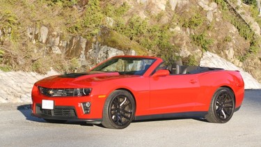 The 2013 Camaro ZL1 comes in coupe and convertible configurations. Its 6.2-litre V8 engine with 580 horsepower comes with a six-speed manual transmission or an optional six-speed automatic.