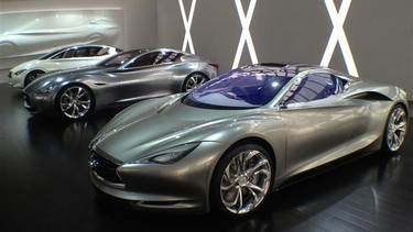 Infiniti Emerg-E, Infiniti Essence and Infiniti Etherea concept cars.