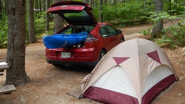 2013 Chevrolet Volt on camping trip
