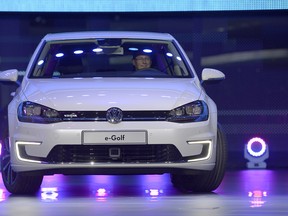 Volkswagen's MQB architecture can handle a number of powertrains, including gas, diesel, electric (pictured, the e-Golf) and compressed natural gas.