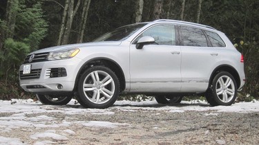 The 2013 edition of Volkswagen’s Touareg TDI has caught up to its cousin, the Porsche Cayenne, with a 3.0-litre turbocharged engine and 240 horsepower.  photos: rob rothwell/for the province