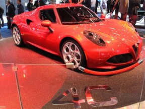 2014 Alfa Romeo 4C seen at the 2013 Frankfurt Motor Show.