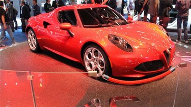 2014 Alfa Romeo 4C seen at the 2013 Frankfurt Motor Show.