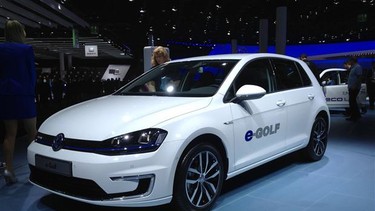 Volkswagen's e-Golf was presented at the 2013 Frankfurt Motor Show.
