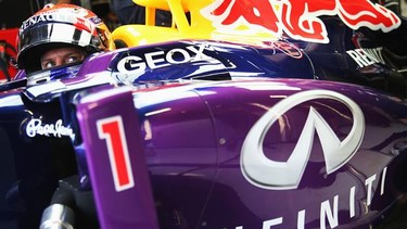 Sebastian Vettel of Germany and Infiniti Red Bull Racing prepares to drive during practice for the Italian Formula One Grand Prix at Autodromo di Monza.