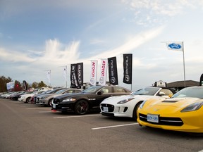 Cars await testing during AJAC's TestFest in 2013.