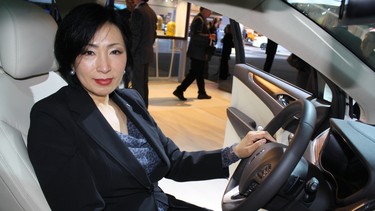 Lincoln interior design chief Soo Kang at the L.A. Auto Show last week