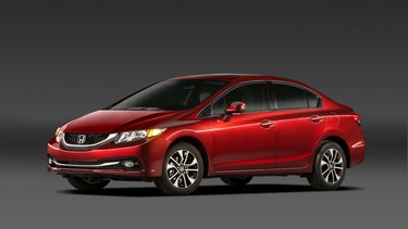 The 2014 Civic might look like the 2013 model (pictured), but it now comes with a new CVT good for 22 per cent better fuel economy numbers.