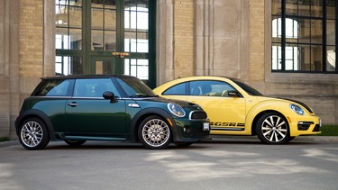 Which hot hatch will win us over with cuteness and charm? The Mini Cooper S or the VW Beetle GSR?