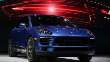 The new Porsche Macan S in introduced at the Los Angeles Auto Show in Los Angeles, Tuesday, Nov. 19.