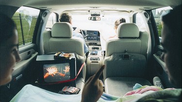 On a past family roadtrip, Garry set up some onboard entertainment for the kids in the form of a television / VCR combo. Technology now standard now on a lot of vehicles, Garry bemoans the loss of the sense of out-the-windshield discovery on a road trip.