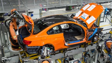 This is the final BMW M3 in the process of being manufactured.