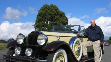 Christopher Yarrow with the fully restored 1930 Packard Phaeton purchased new in Victoria by his grandfather Norman who ran Yarrows Shipyard from 1912 to 1947.