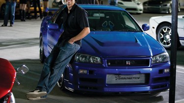 Paul Walker's own Nissan Skyline R34 GT-R made an appearance in the fourth Fast and Furious movie.