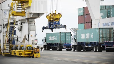 DeltaPort container facility has its system set up to minimize turnaround time for busy truck drivers.