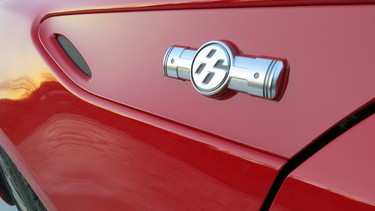 The Scion FR-S's side badge.