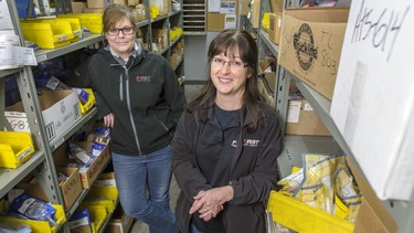 Nicole Fulkco, left, has been working in the automotive industry since 1998 and Rebecca Jones started with First Truck Centre in 2012.