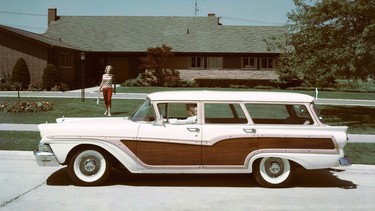 One concept car from Finnish papermaker UPM- Kymmene Oyj takes a page out of the 1957 Ford Country Squire Wagon and uses wood throughout the car.