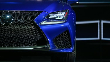The 2015 Lexus RCF is revealed at the press preview  at the 2014 North American International Auto Show in Detroit, Michigan  on January 14, 2014.