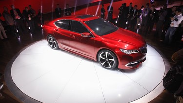 The new Acura TLX prototype is unveiled at the 2014 North American International Auto Show in Detroit on January 14, 2014.