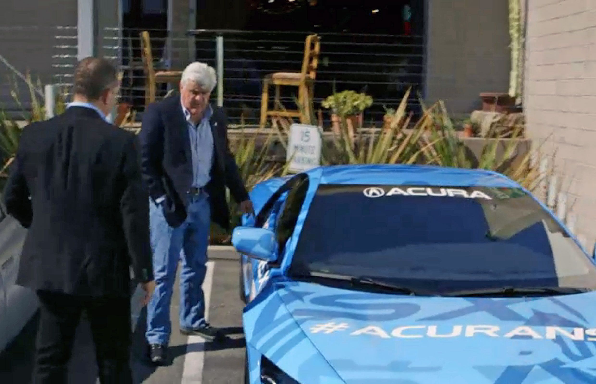 Jay Leno and Jerry Seinfeld gawk at Acura NSX Driving