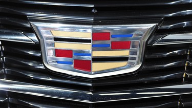 The grille detail of the  2015 Cadillac ATS coupe as it is unveiled during a press preview at the North American International Auto Show January 14, 2014 in Detroit, Michigan.