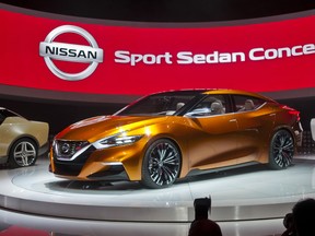 The Nissan Sport Sedan concept is unveiled, Monday, Jan. 13, 2014, at the North American International Auto Show in Detroit, Mich.