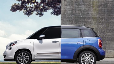 Two bigger versions of tiny cars that came before them, the Fiat 500L and Mini Countryman are great for urban families.