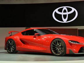 The Toyota FT-1 concept car during a press preview at the North American International Auto Show January 13, 2014 in Detroit, Michigan.