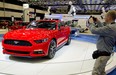 The Canadian unveiling of the 2015 Ford Mustang at the Montreal Internatinal Auto Show at Palais de Congrées in Montreal, Thursday January 16, 2014.