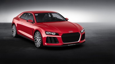 Audi's Sport Quattro concept gets a pair of frickin' laser headlights for this year's International CES in Las Vegas.