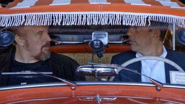 Comedians Louis C.K. and Jerry Seinfeld go for an interesting ride in a 1959 Fiat 600 Jolly.